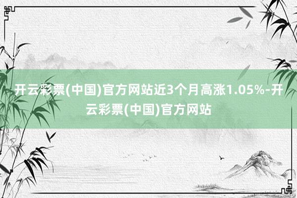 开云彩票(中国)官方网站近3个月高涨1.05%-开云彩票(中国)官方网站