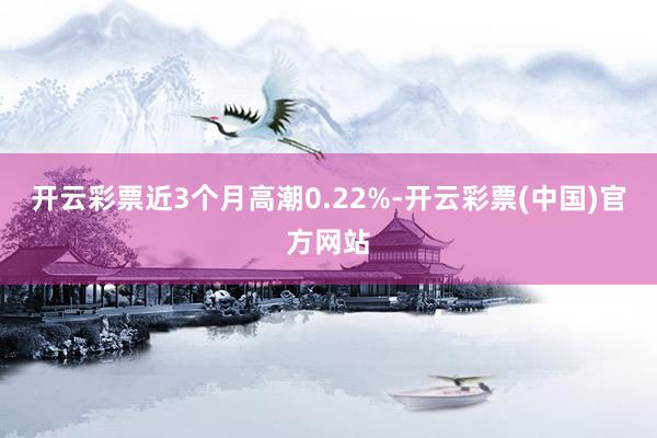 开云彩票近3个月高潮0.22%-开云彩票(中国)官方网站