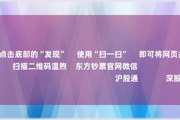 半岛彩票      点击底部的“发现”     使用“扫一扫”     即可将网页共享至一又友圈                            扫描二维码温煦    东方钞票官网微信                                                                        沪股通             深股通             港